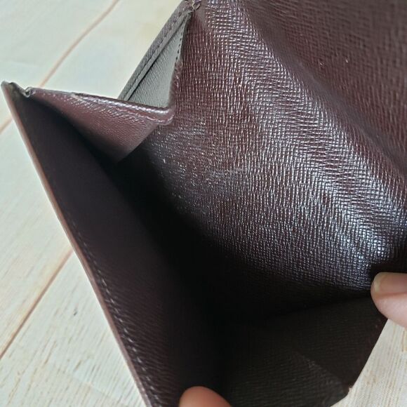 Authentic Louis Vuitton Vintage Damier Compact Tri-Fold Wallet Unisex Brown - Picture 13 of 16